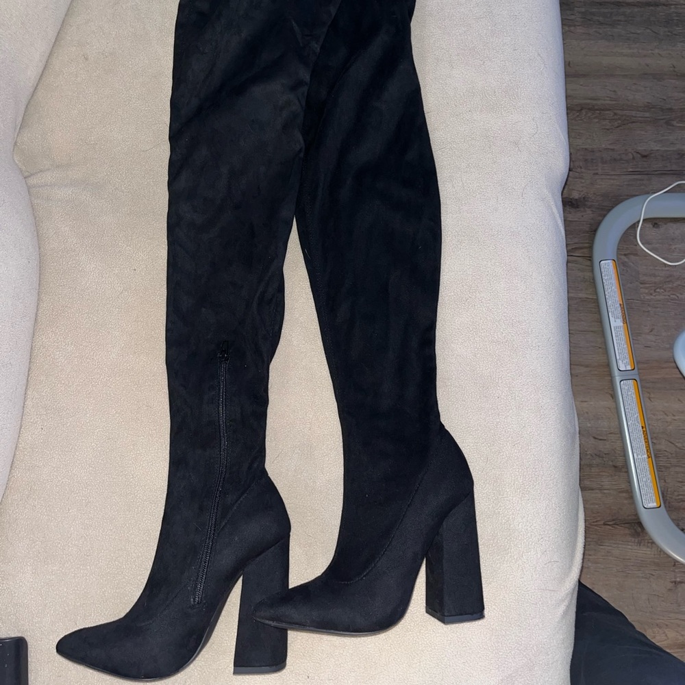 Over the knee heel boots
